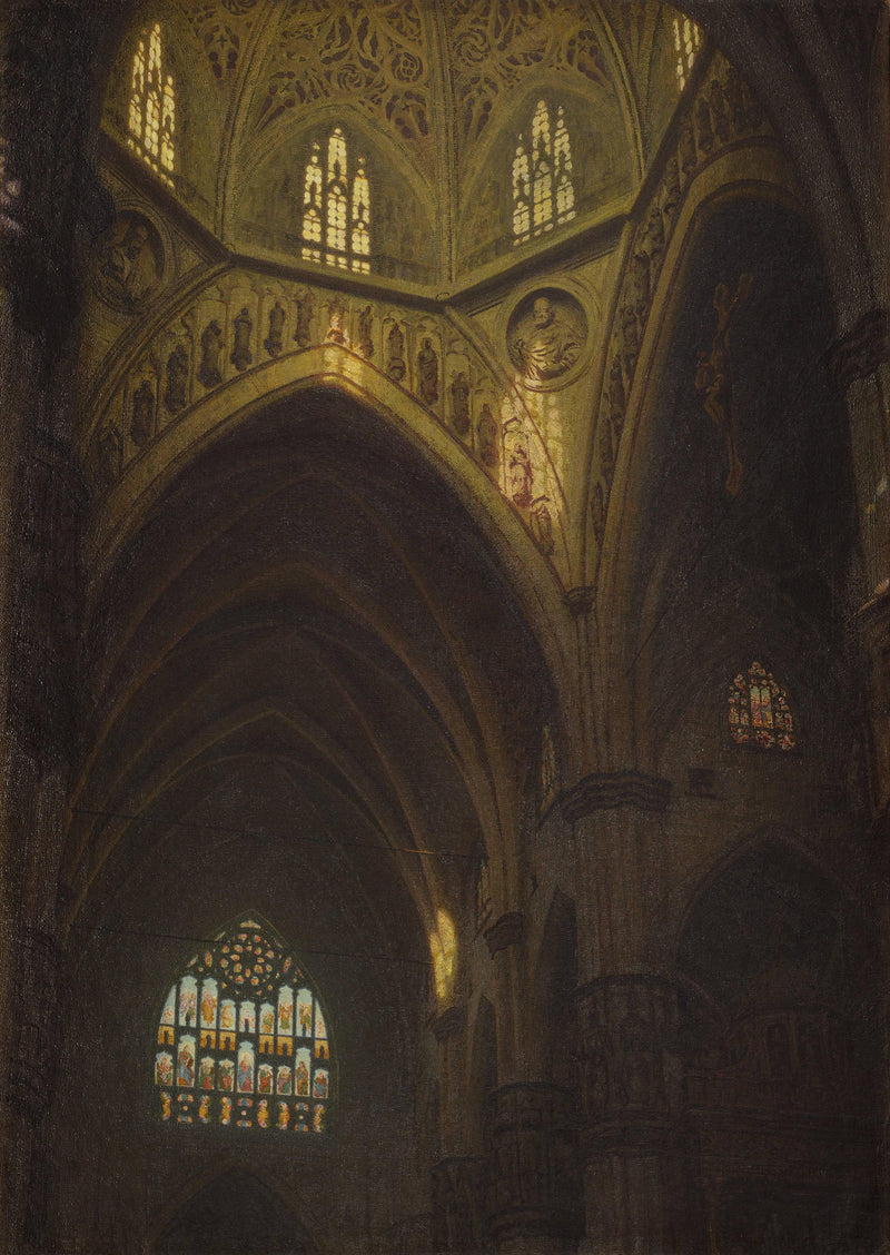 Tiburius of the Milan Cathedral by Angelo Morbelli — Oil Painting Reproduction