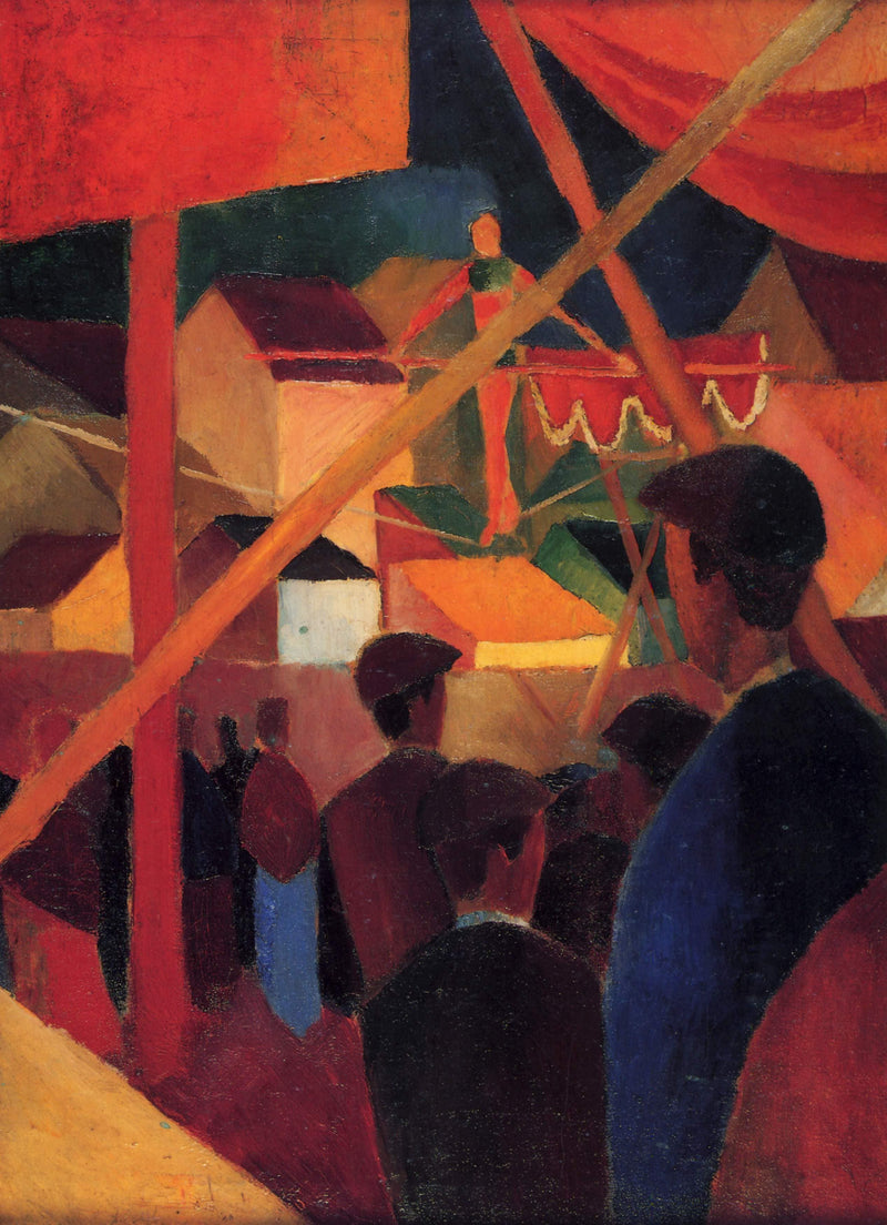 Tightrope walker by August Macke — Oil Painting Reproduction