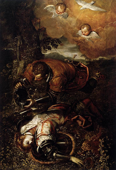 Tancred Baptizing Clorinda in entryway