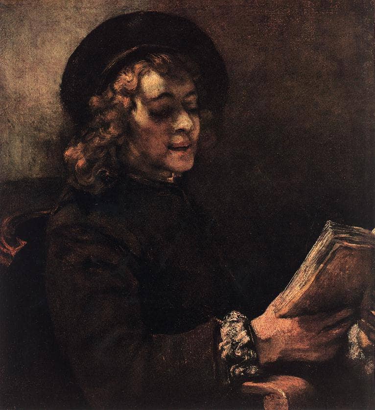 Titus Reading by Rembrandt — Oil Painting Reproduction