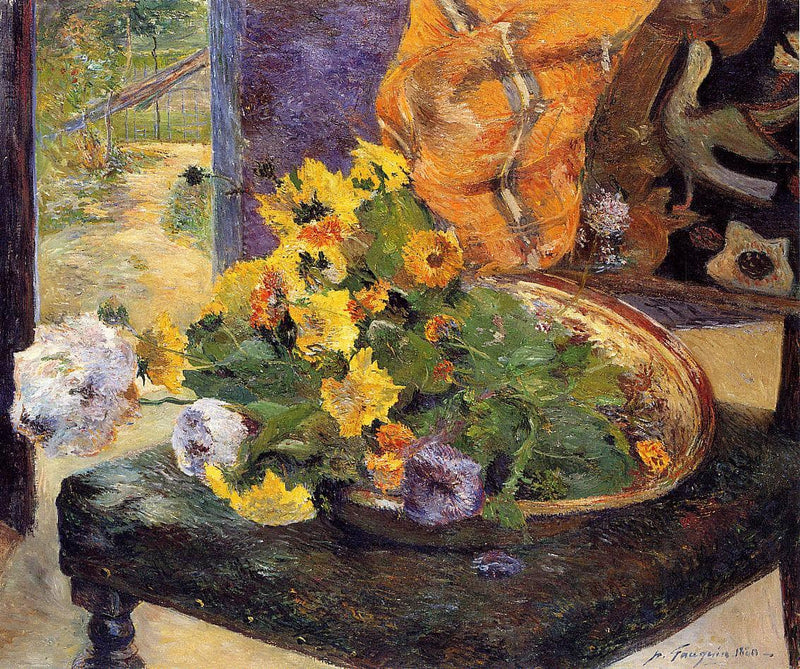 To Make a Bouquet by Paul Gauguin — Oil Painting Reproduction