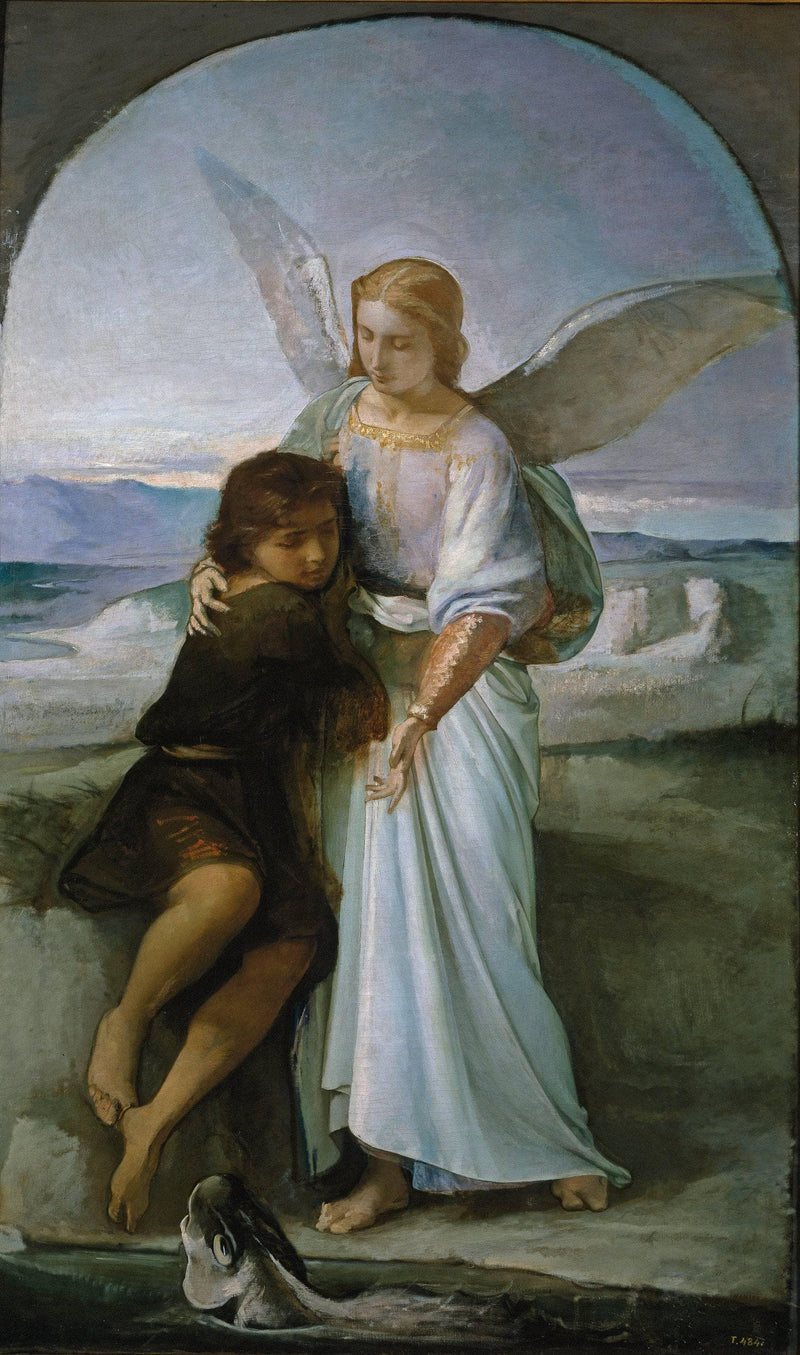 Tobias and the Angel by Eduardo Rosales — Oil Painting Reproduction