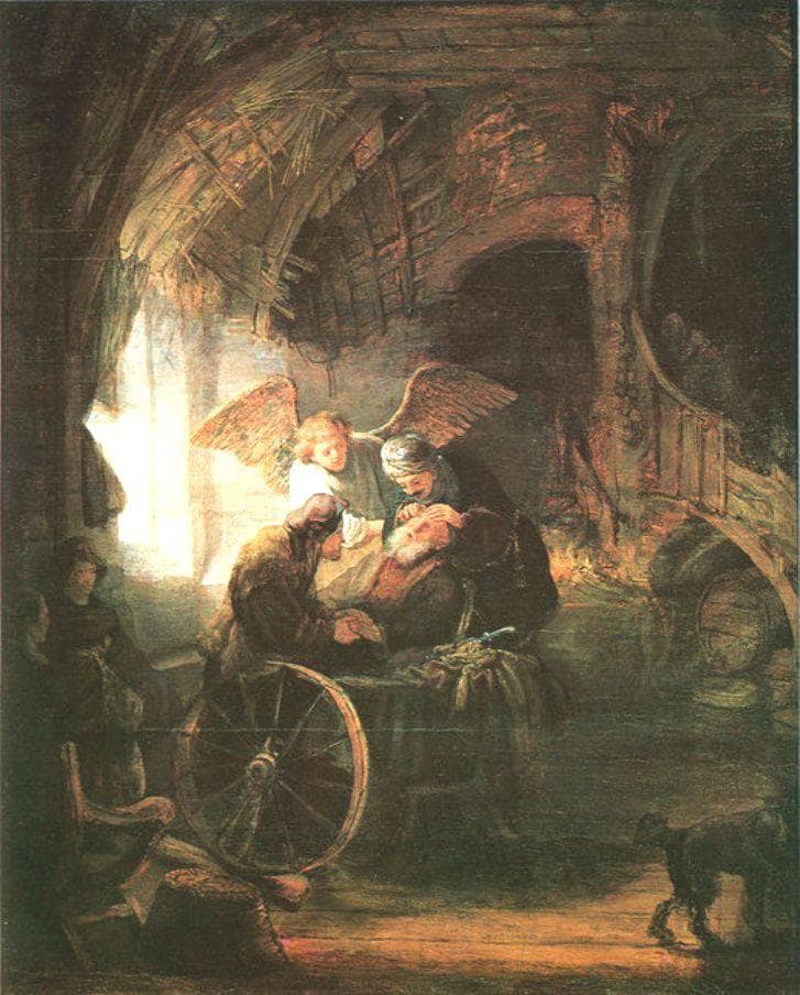 Tobias Cured With His Son by Rembrandt — Oil Painting Reproduction