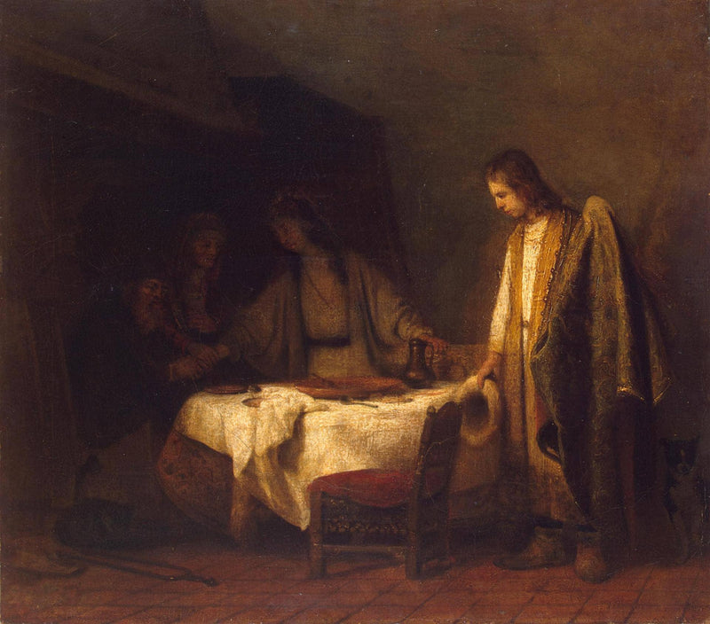 Tobias's Farewell to his Parents by Samuel Dirksz van Hoogstraten — Oil Painting Reproduction