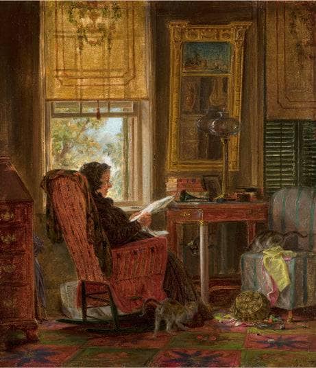 Totally Absorbed by Edward Lamson Henry — Oil Painting Reproduction