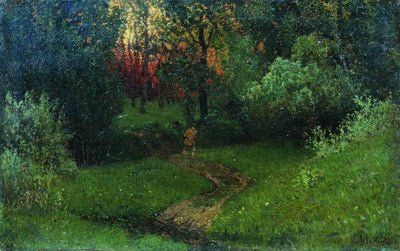 Trail in the forest in master bedroom