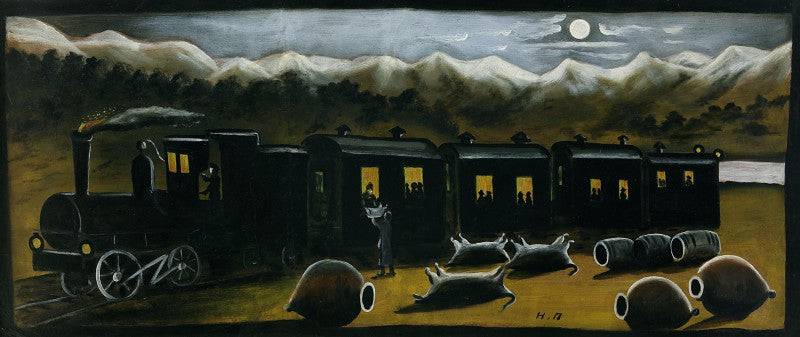 Train in Kakheti by Niko Pirosmani, Oil Painting Reproduction