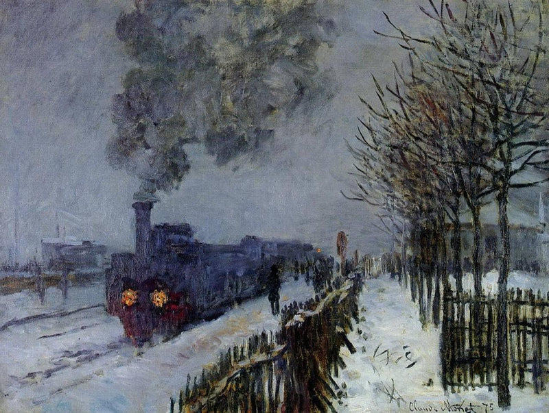 Train in the Snow or The Locomotive by Claude Monet — Oil Painting Reproduction