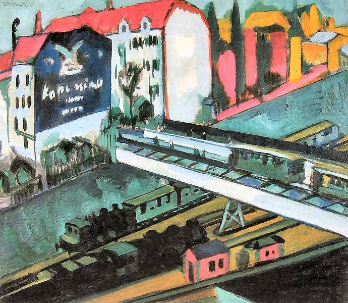 Tram and Rail by Ernst Ludwig Kirchner — Oil Painting Reproduction