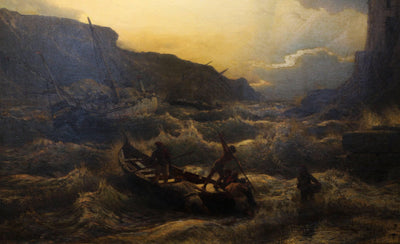 Transport after a storm in Porto Venere in the gulf of Spezia in kitchen