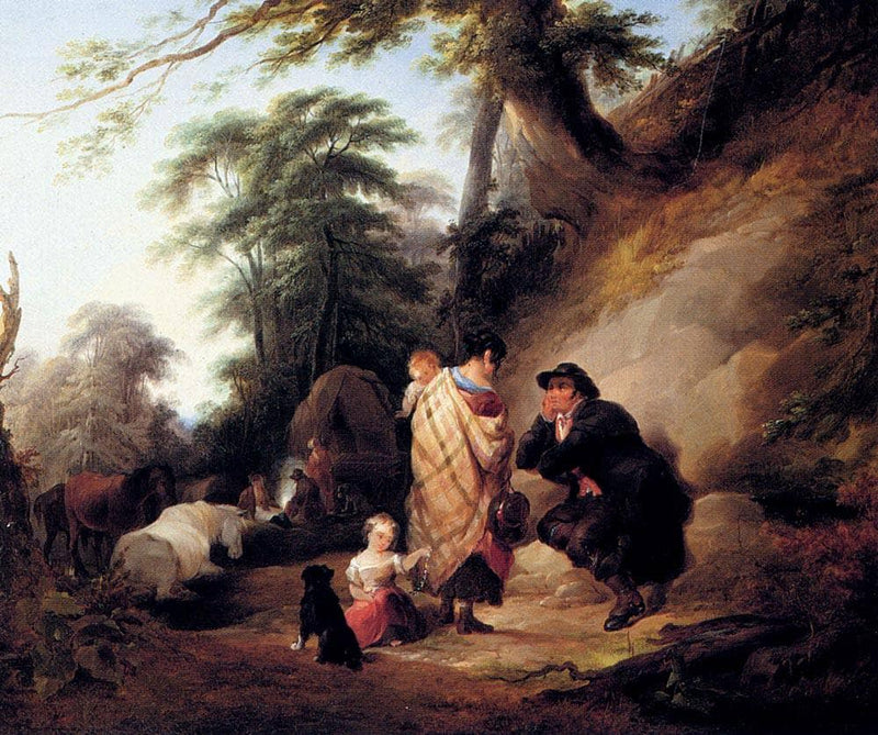 Travelers Resting by William Shayer — Oil Painting Reproduction