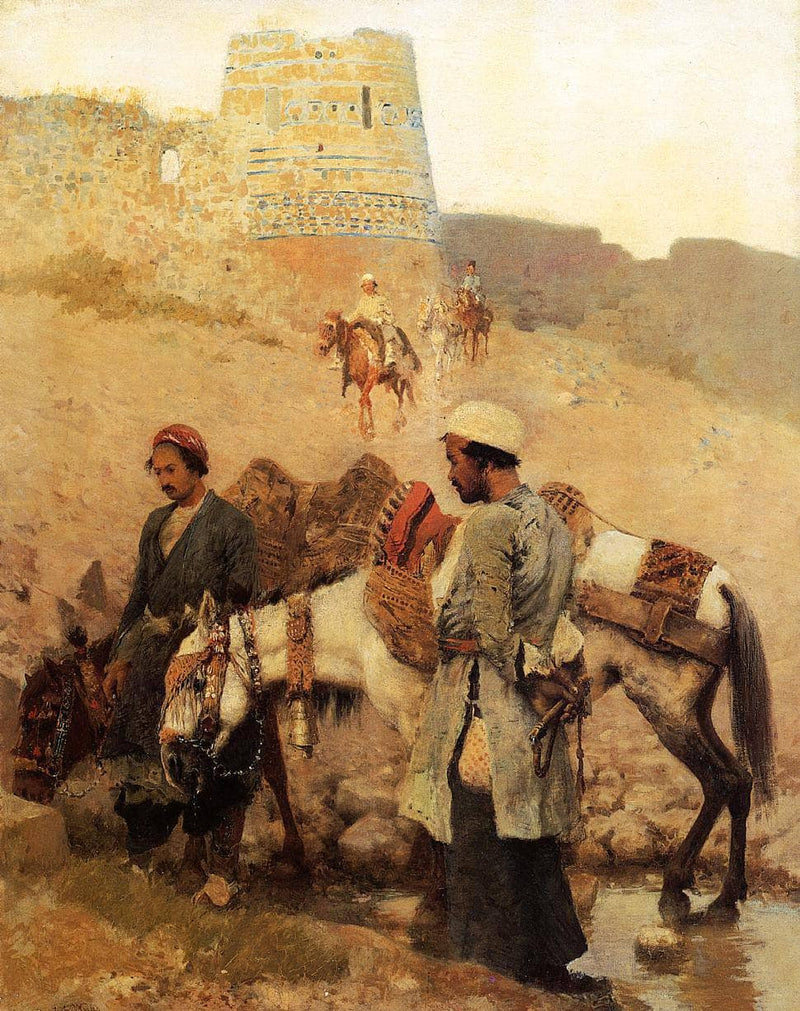Traveling in Persia by Edwin Lord Weeks — Oil Painting Reproduction