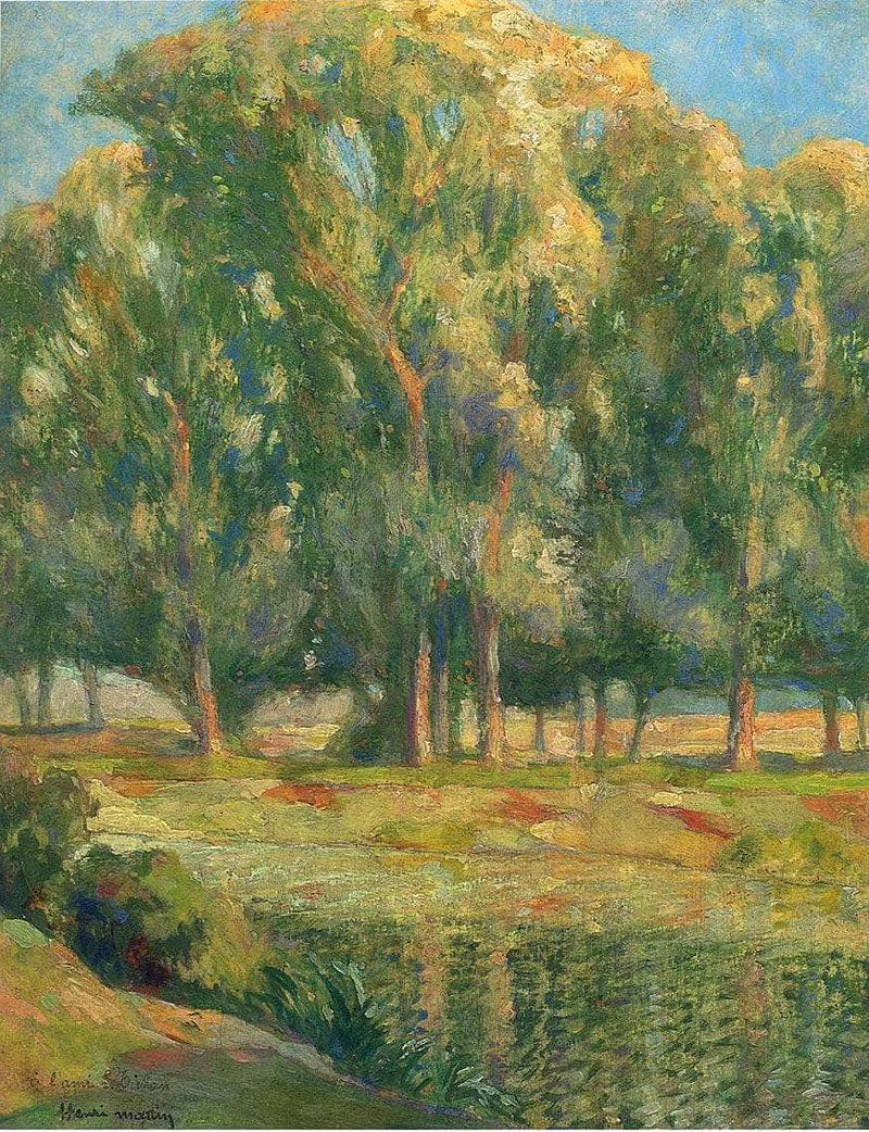 Trees by the River by Henri Martin — Oil Painting Reproduction