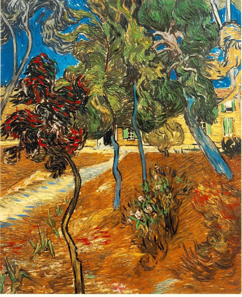 Trees in the Asylum Garden by Vincent van Gogh — Oil Painting Reproduction