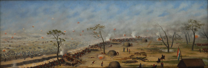 Trench of Curupaytí by Cándido López, Oil Painting Reproduction