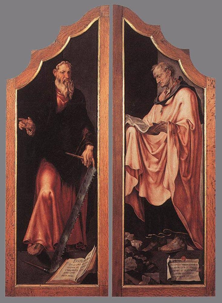 Triptych of the Entombment (closed) by Maerten van Heemskerck — Oil Painting Reproduction