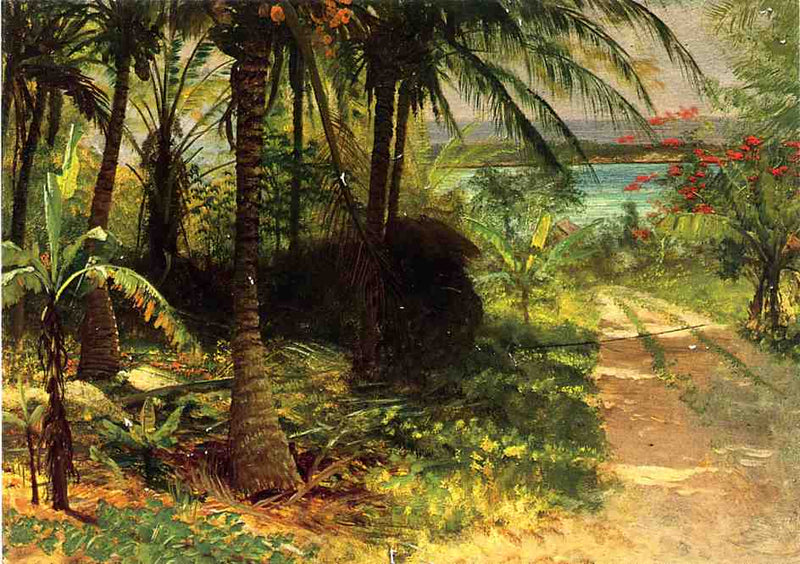 Tropical Landscape by Albert Bierstadt — Oil Painting Reproduction