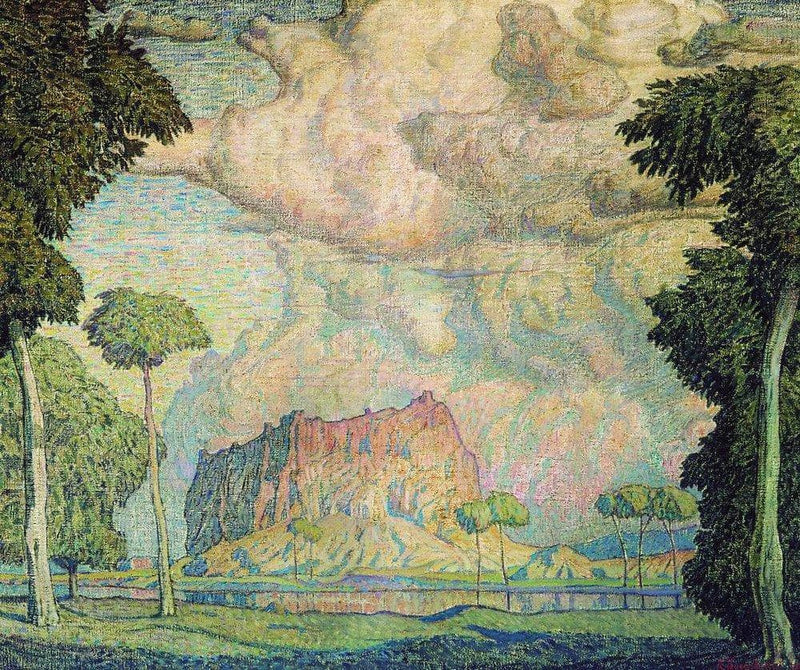 Tropical landscape by Konstantin Bogaevsky — Oil Painting Reproduction