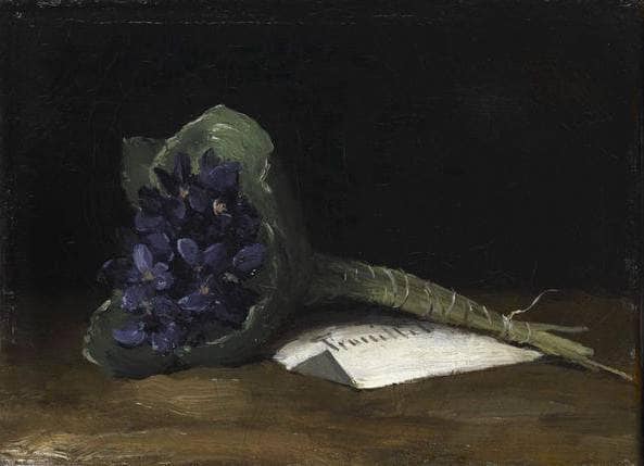 Bunch of violets by Paul Trouillebert — Oil Painting Reproduction