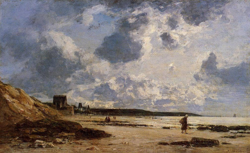 Trouville, Black Rocks by Eugene Boudin — Oil Painting Reproduction