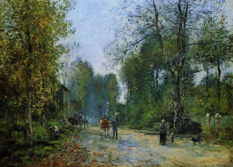 Trouville, Le Chemin de la Corderie by Eugene Boudin — Oil Painting Reproduction