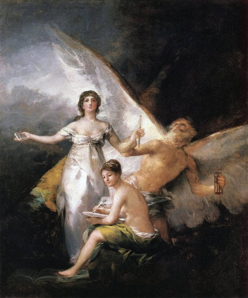 Truth Rescued by Time, Witnessed by History by Francisco Goya — Oil Painting Reproduction