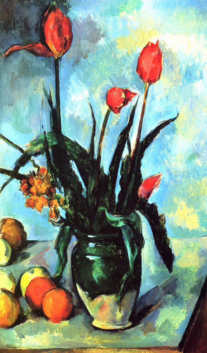 Tulips in a Vase by Paul Cezanne, Oil Painting Reproduction