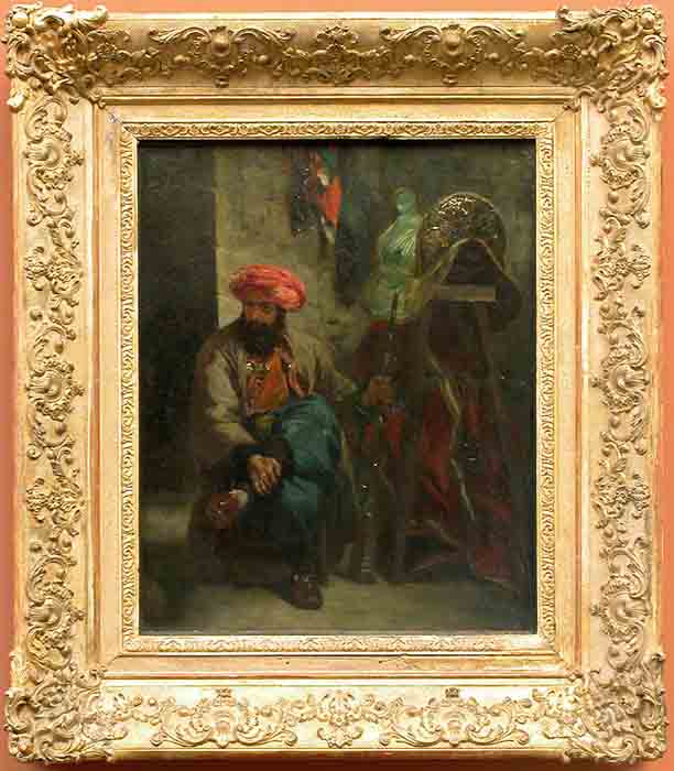 Turk with a Saddle by Eugene Delacroix — Oil Painting Reproduction