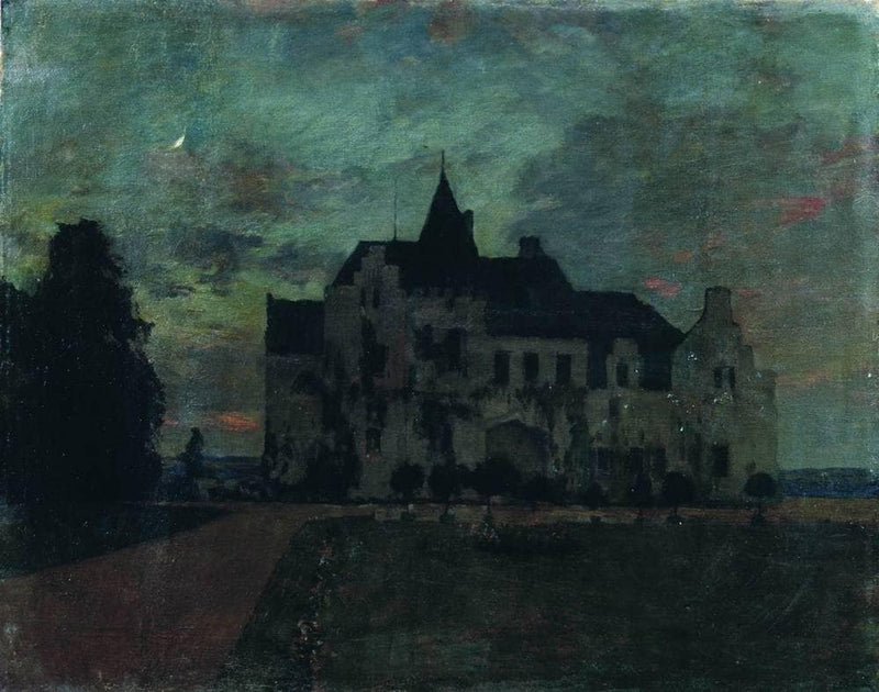 Twilight. A castle. by Isaac Levitan — Oil Painting Reproduction