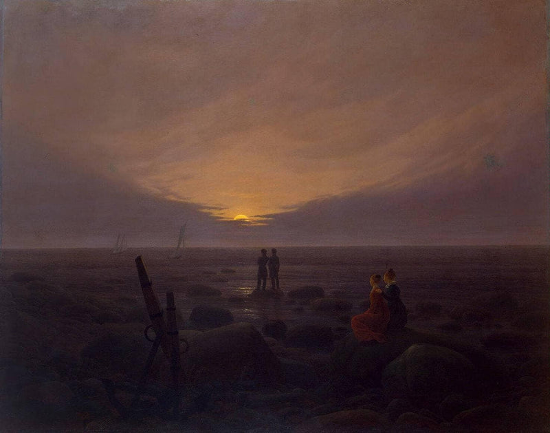 Twilight at Seaside by Caspar David Friedrich — Oil Painting Reproduction
