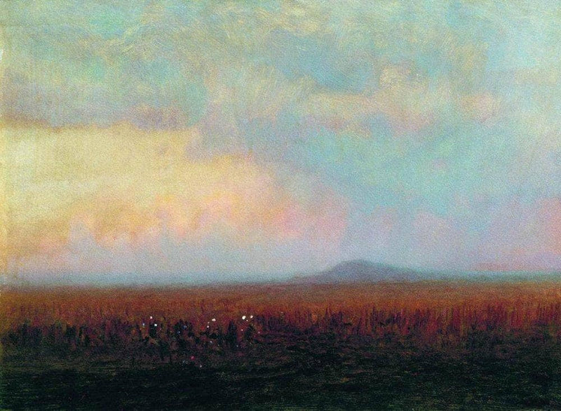 Twilight in the steppe by Arkhyp Kuindzhi — Oil Painting Reproduction