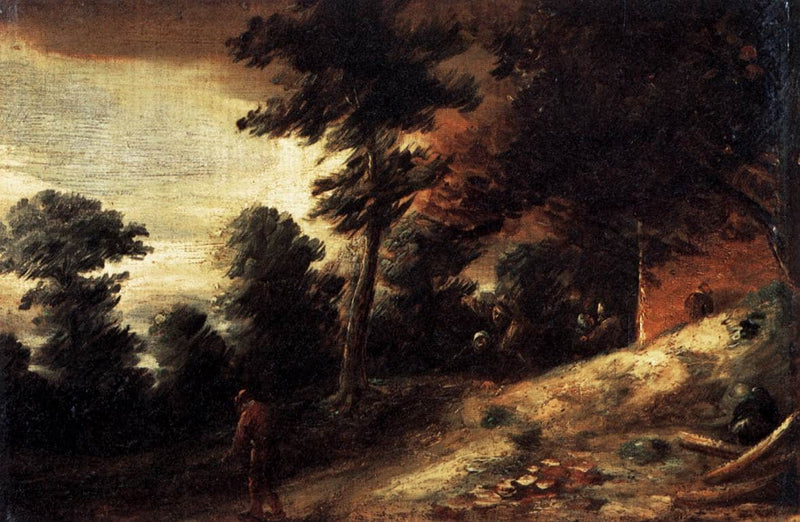 Twilight Landscape by Adriaen Brouwer — Oil Painting Reproduction