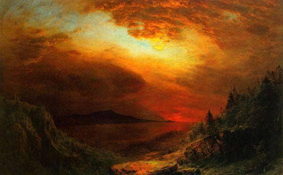 Twilight, Mount Desert Island, Maine by Frederic Edwin Church — Oil Painting Reproduction