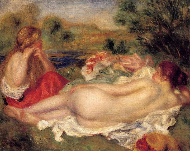 Two Bathers by Pierre-Auguste Renoir — Oil Painting Reproduction