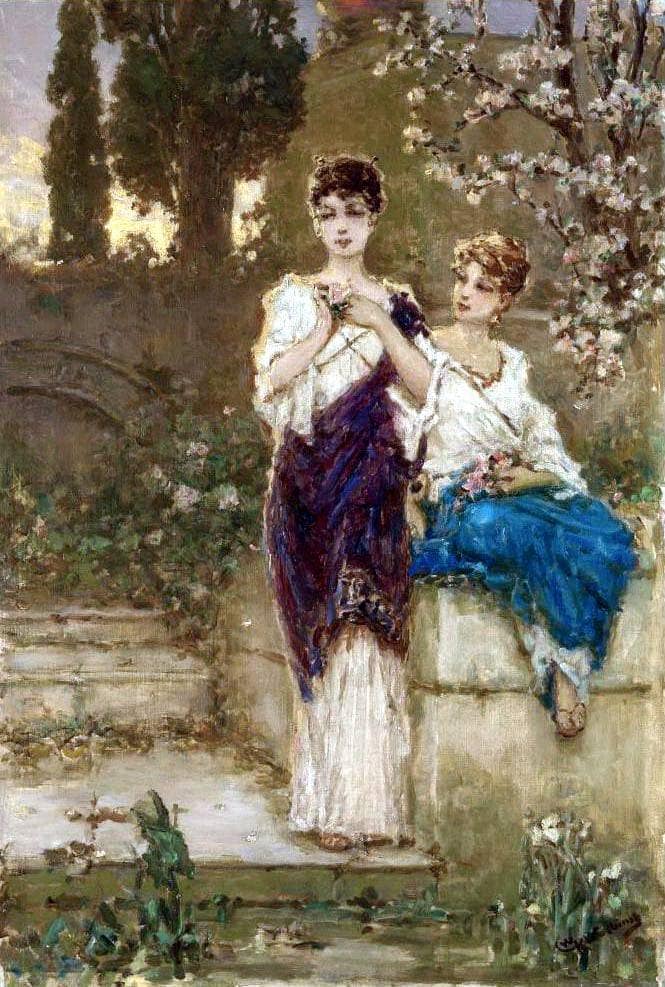 Two Beauties by Wilhelm Kotarbinski — Oil Painting Reproduction