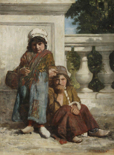 Two beggars in dining room
