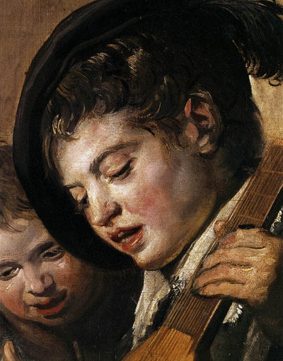 Two Boys Singing (detail) in modern living room