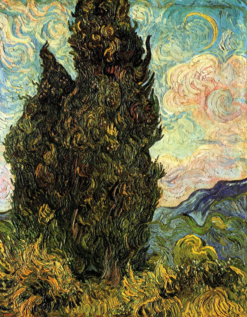 Two Cypresses by Vincent van Gogh — Oil Painting Reproduction