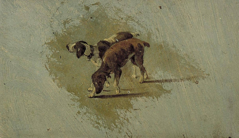 Two dogs by Theo van Doesburg — Oil Painting Reproduction