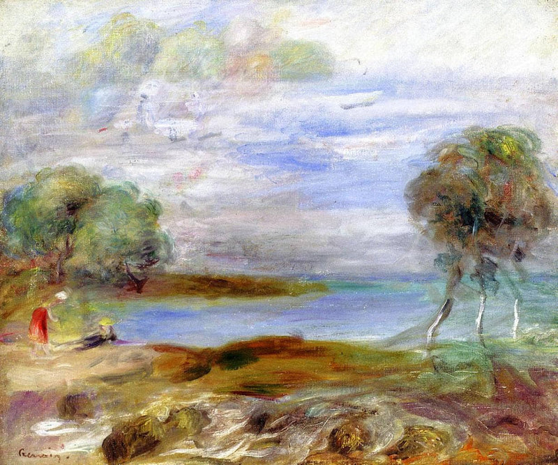 Two Figures by the Water by Pierre-Auguste Renoir — Oil Painting Reproduction