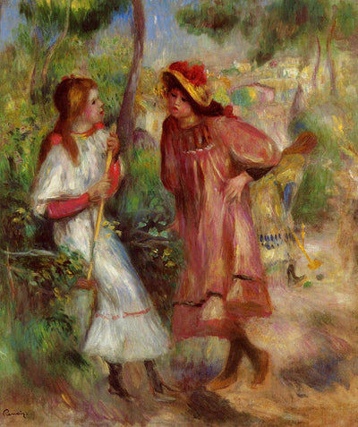 Two Girls in the Garden at Montmartre in living room