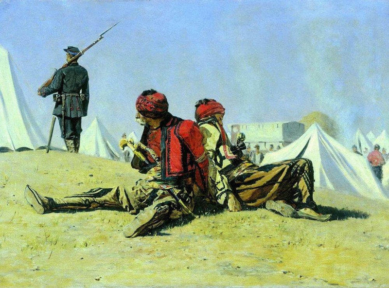 Two hawks (Bashi-bazouk) by Vasily Vereshchagin — Oil Painting Reproduction