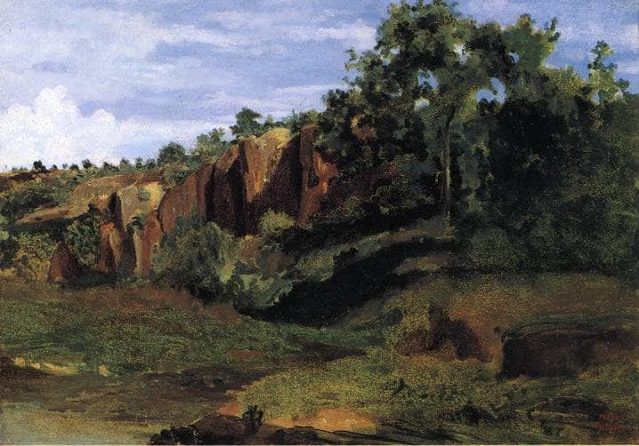 Two Italians, an Old Man and a Young Boy by Camille Corot — Oil Painting Reproduction