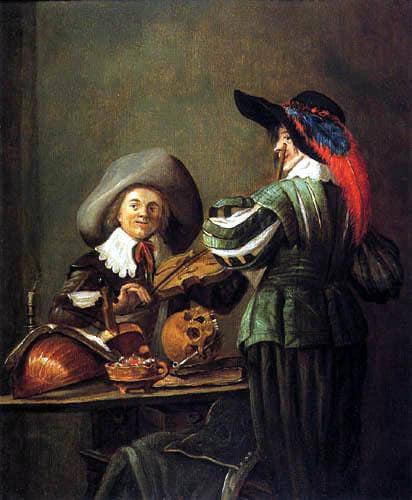 Two musicians by Judith Leyster — Oil Painting Reproduction