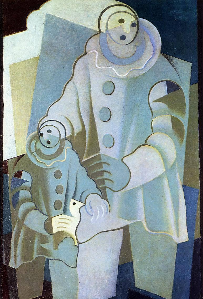 Two Pierrots by Juan Gris — Oil Painting Reproduction
