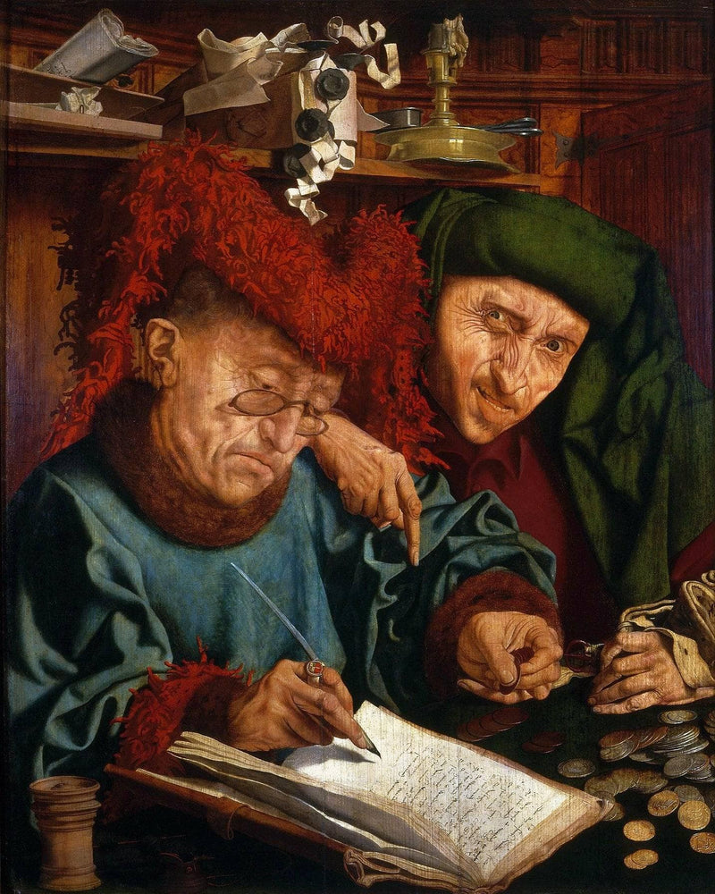 Two tax collectors by Marinus van Reymerswaele — Oil Painting Reproduction
