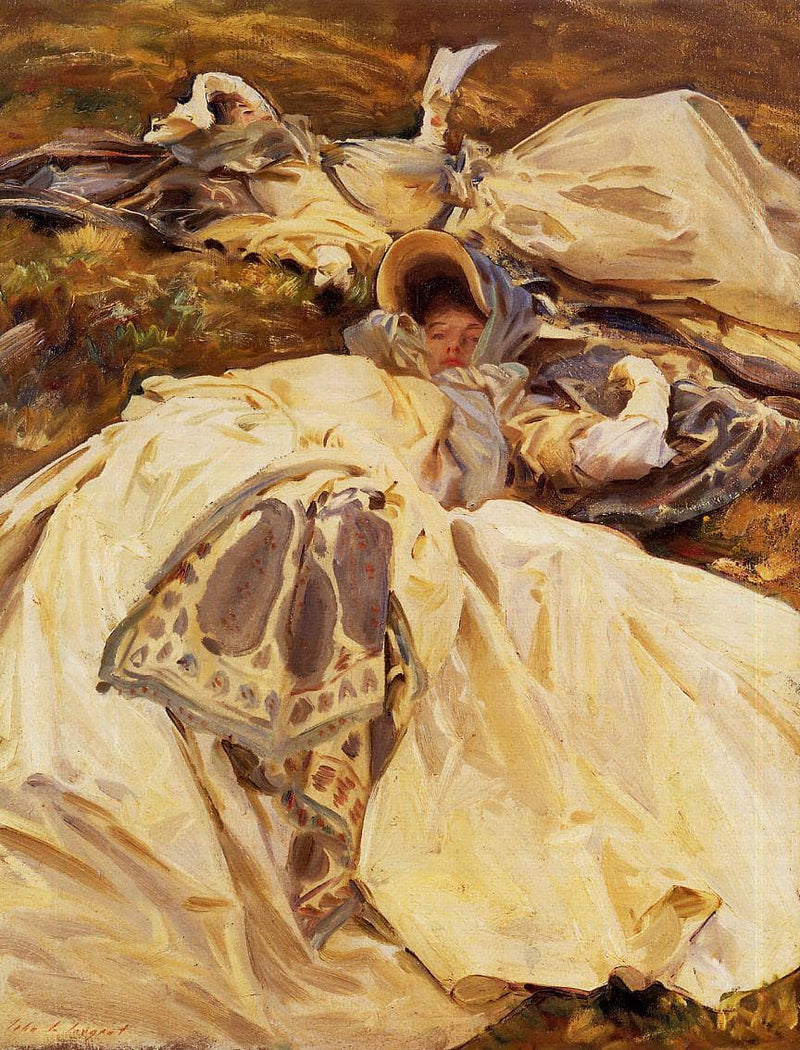 Two White Dresses by John Singer Sargent — Oil Painting Reproduction