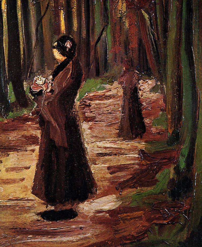 Two Women in the Woods by Vincent van Gogh — Oil Painting Reproduction