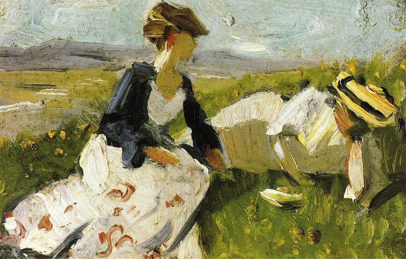Two Women on the Hillside by Franz Marc — Oil Painting Reproduction