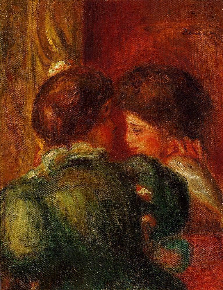 Two Women s Heads (The Loge) by Pierre-Auguste Renoir — Oil Painting Reproduction